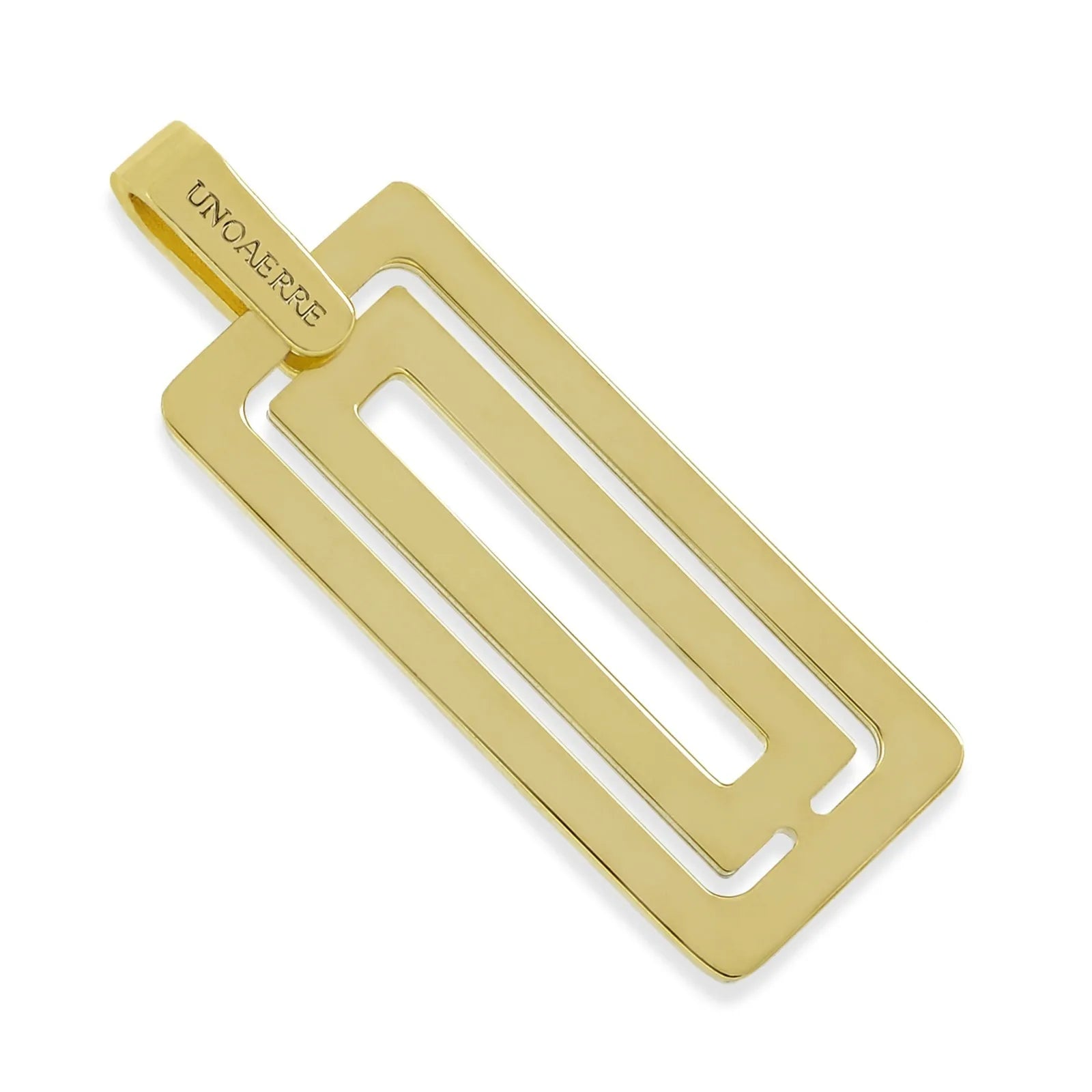 Anhänger Unoaerre Bronzeplakette rechteckig 2542