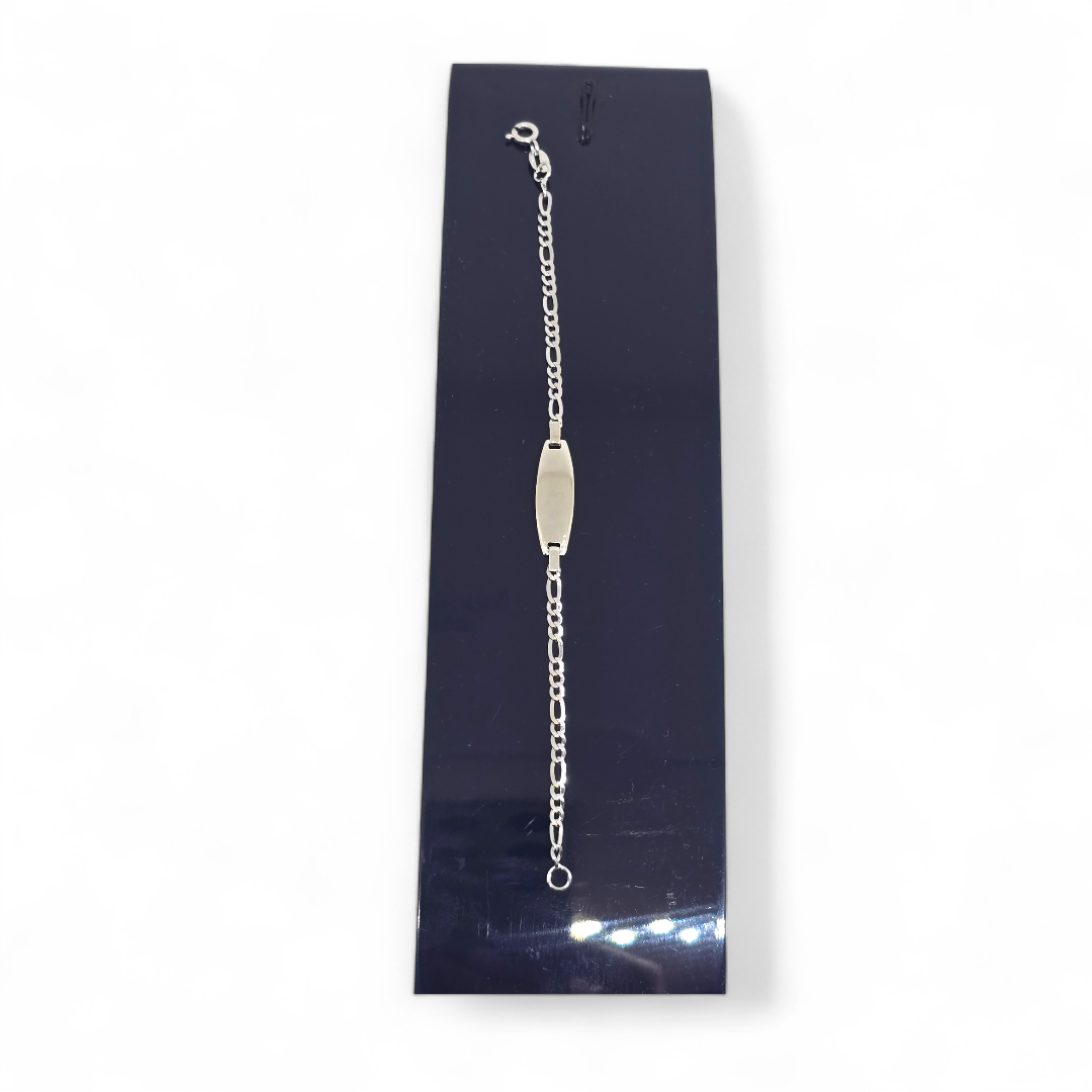Bracciale in oro bianco 750 18kt con piastrina