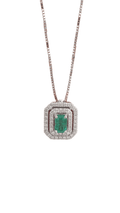 Collana Donnaoro in oro bianco con smeraldo e diamanti dcpe9363.028