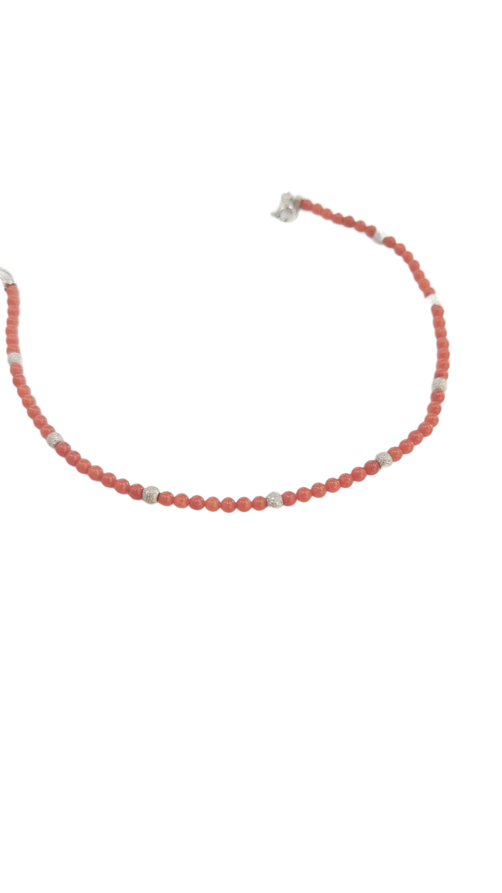Bracciale donna corallo rosso con chiusura in argento 925