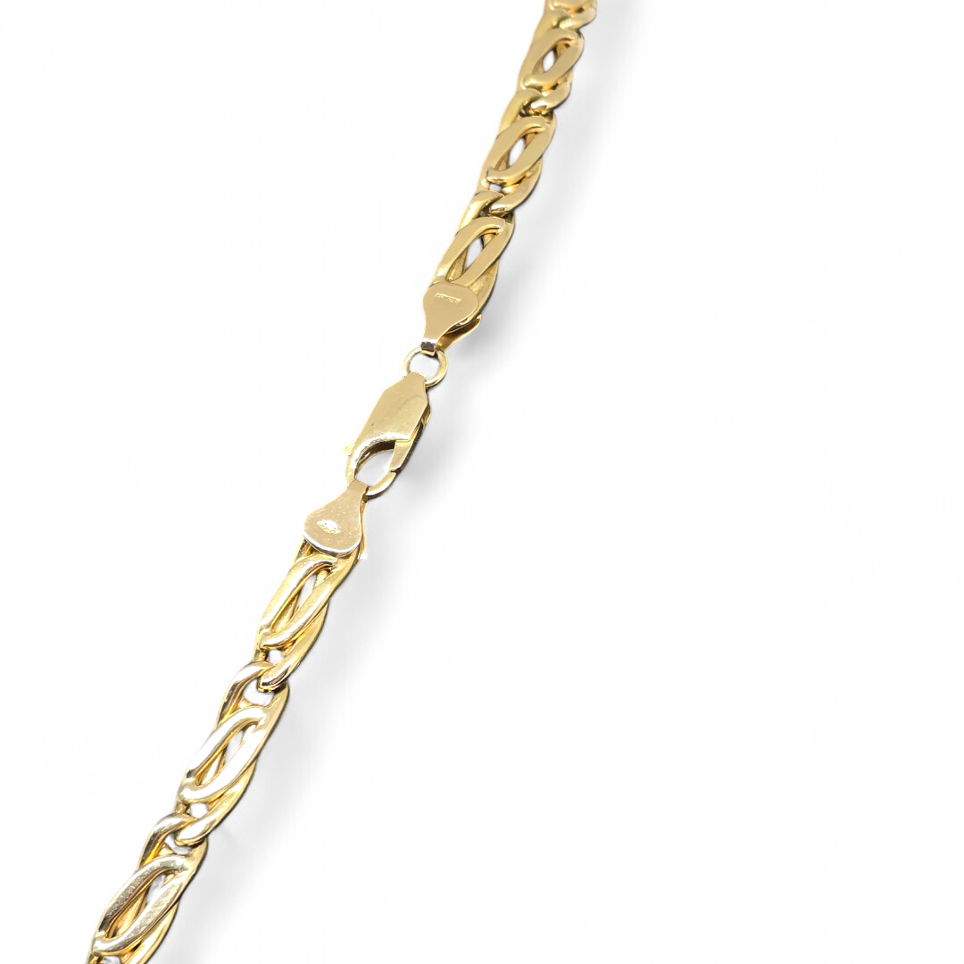 Collana in oro 18kt con maglia piatta