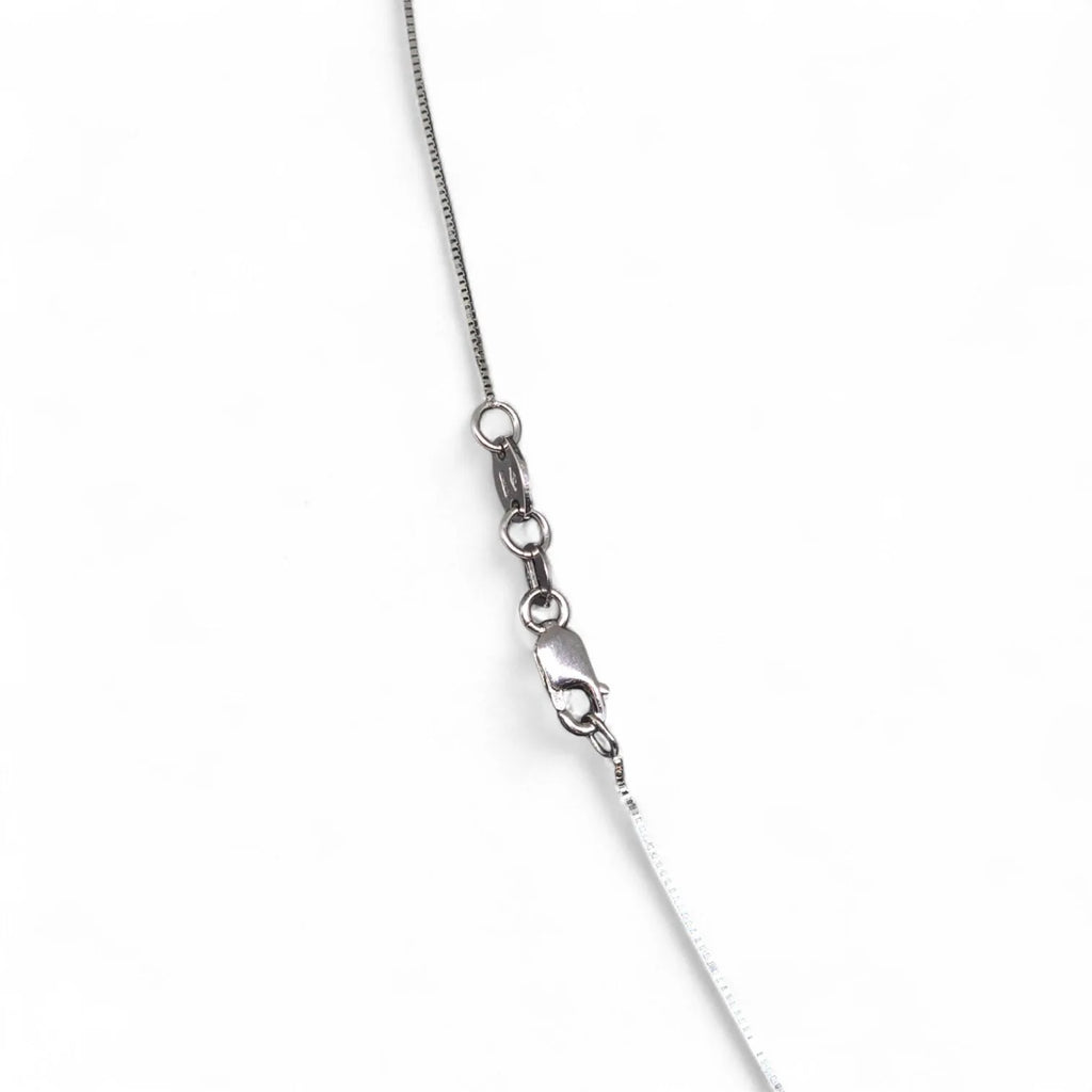 Collana in Oro Bianco con Pendente a Croce Bicolore in Oro Rosa e Oro Bianco