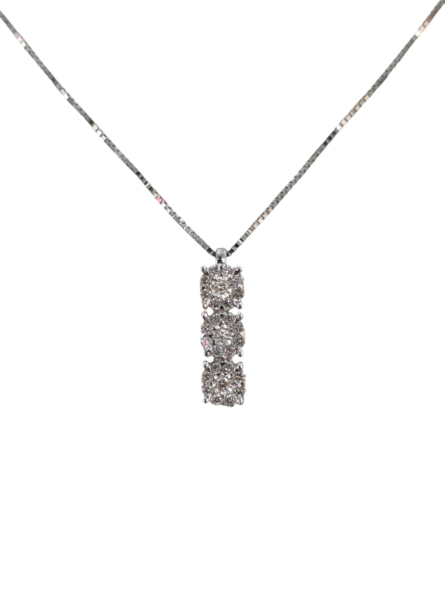 Collana donna trilogy in oro bianco e diamanti Donnaoro Lpf12087