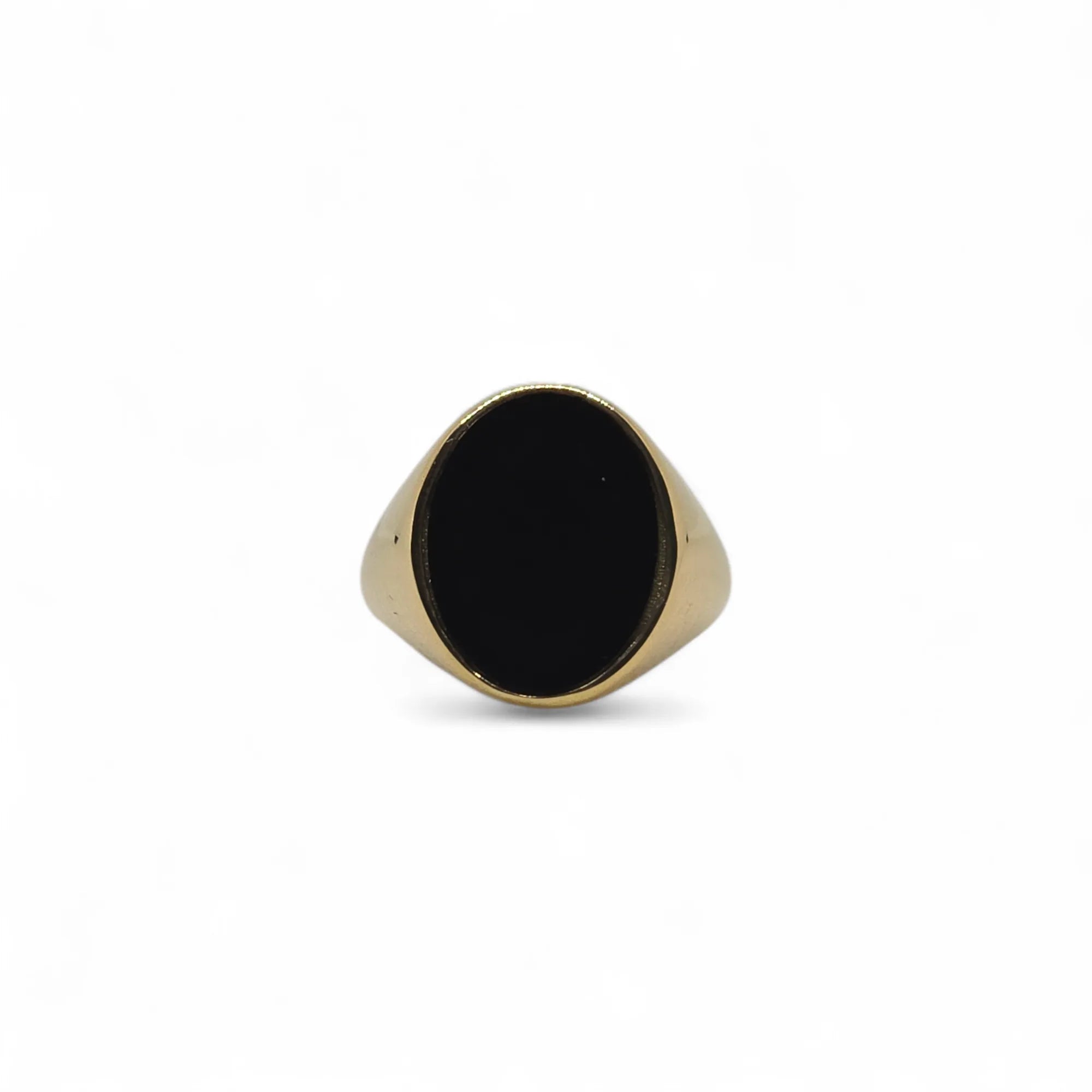 Anello iGold da Uomo in Oro 9k con ovale nero