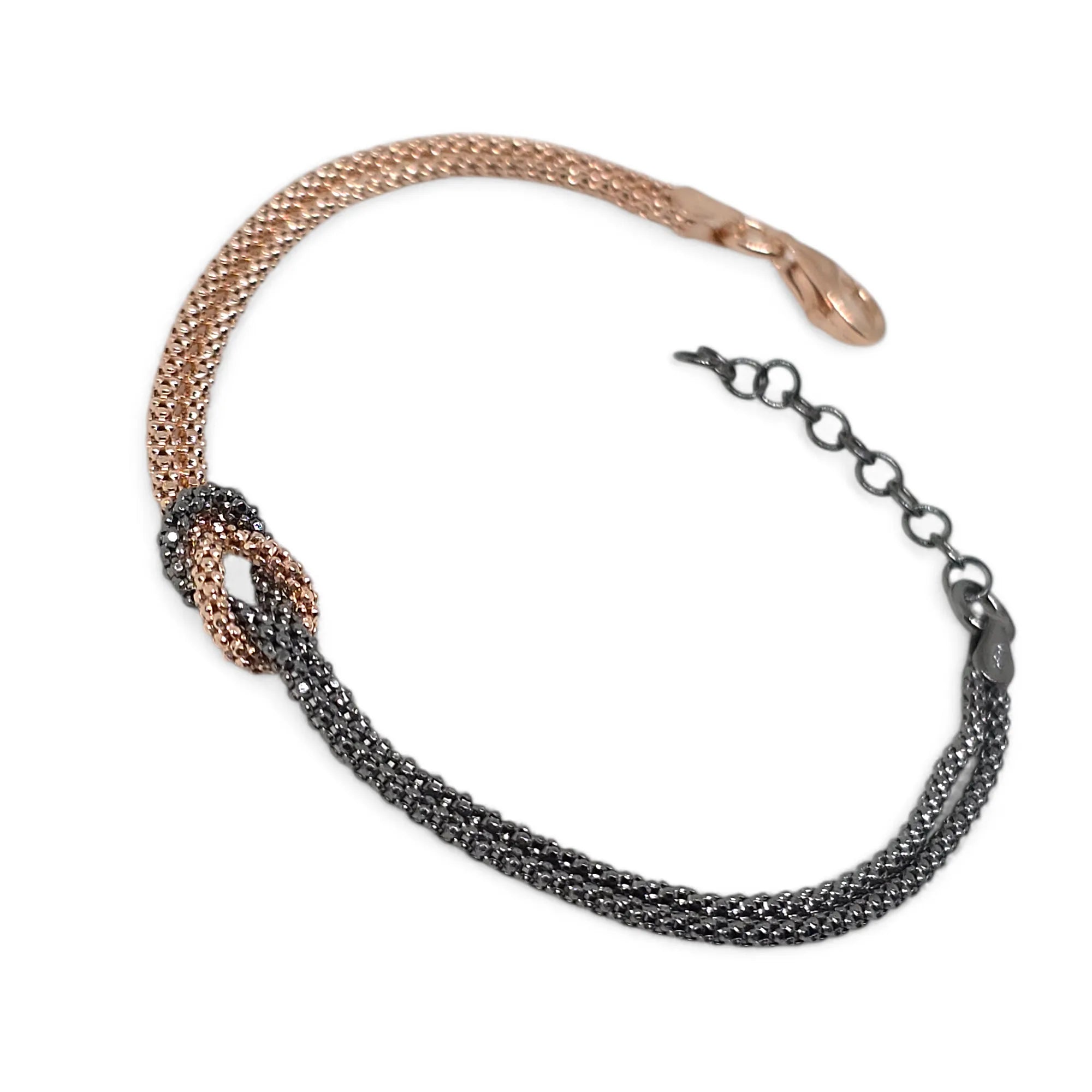 Bracciale in argento 925 con nodo infinito