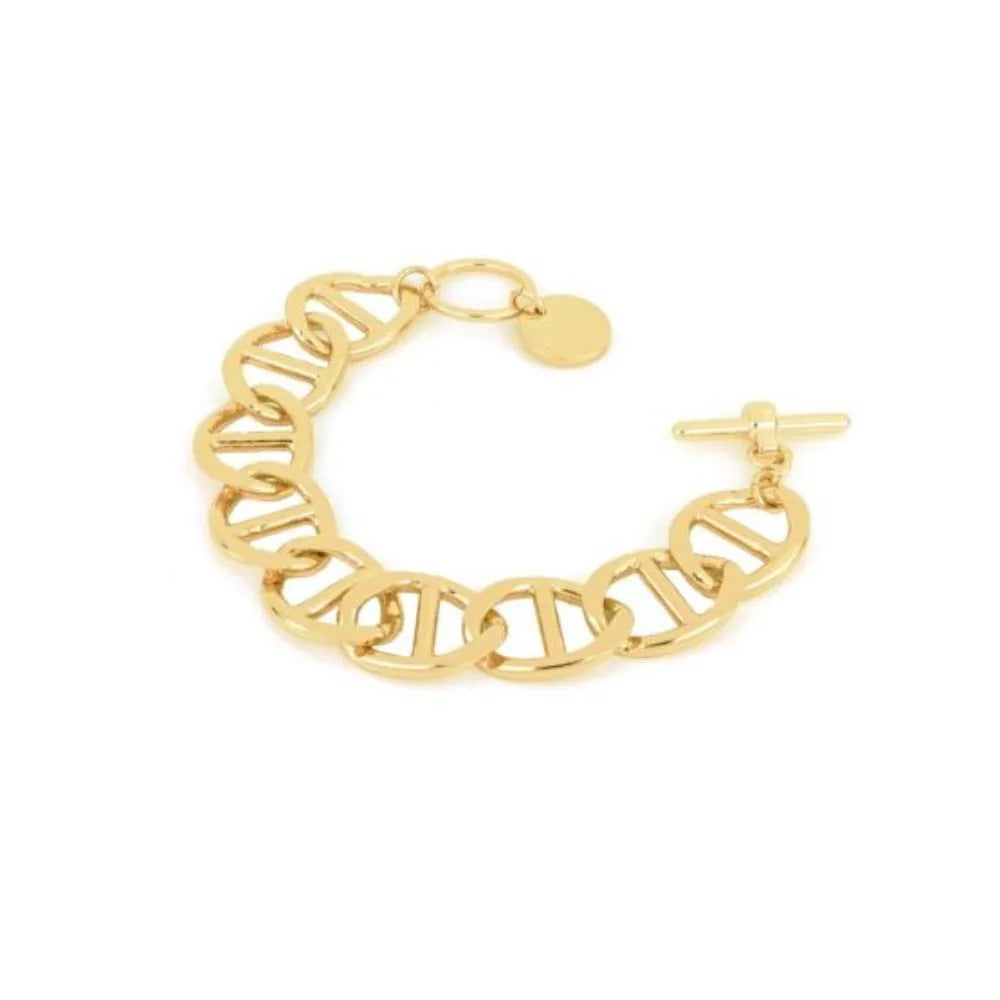Bracciale Traversino in bronzo dorato con maglia traversino 1868