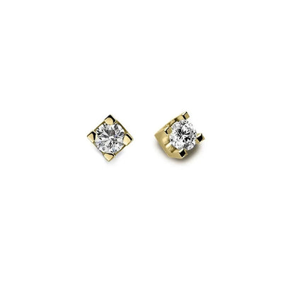 Punti luce orecchini classici oro 9kt e diamanti ool12403