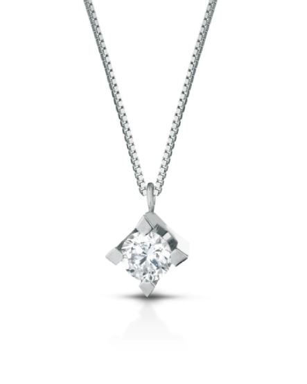 Punto luce oro bianco e diamanti donna Pg gioielli plgl006