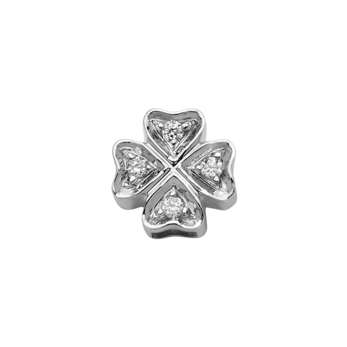 Quadrifoglio in oro bianco e diamanti Elements DonnaOro DCHF7850.002