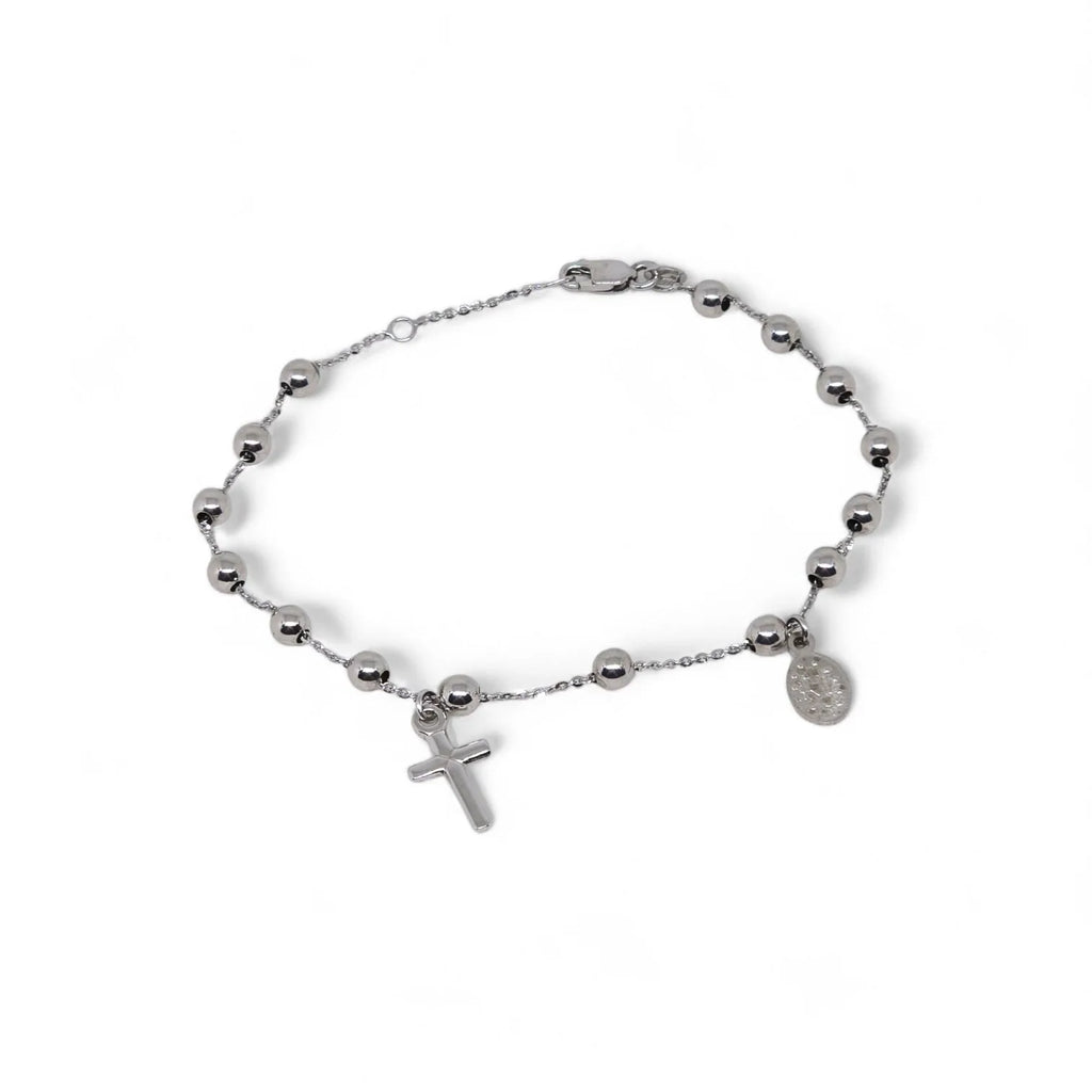 Bracciale Rosario oro bianco 18 carati - Eleganza e Raffinatezza