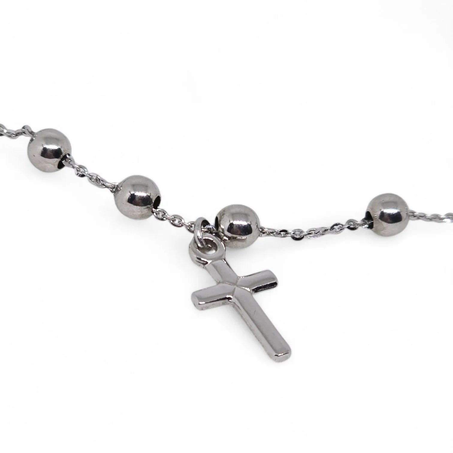 Bracciale Rosario oro bianco 18 carati - Eleganza e Raffinatezza