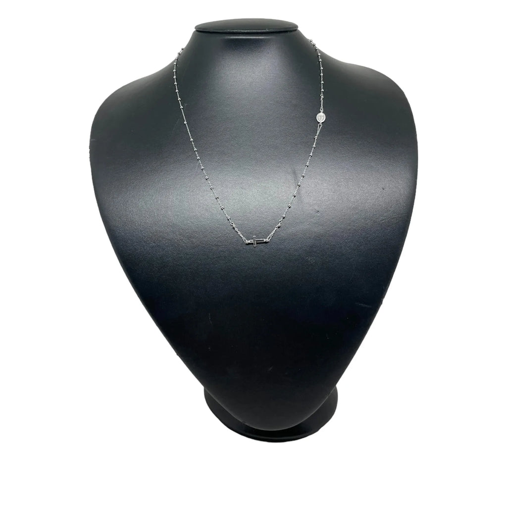 Halskette aus 18 Karat Weißgold, 50 cm lang