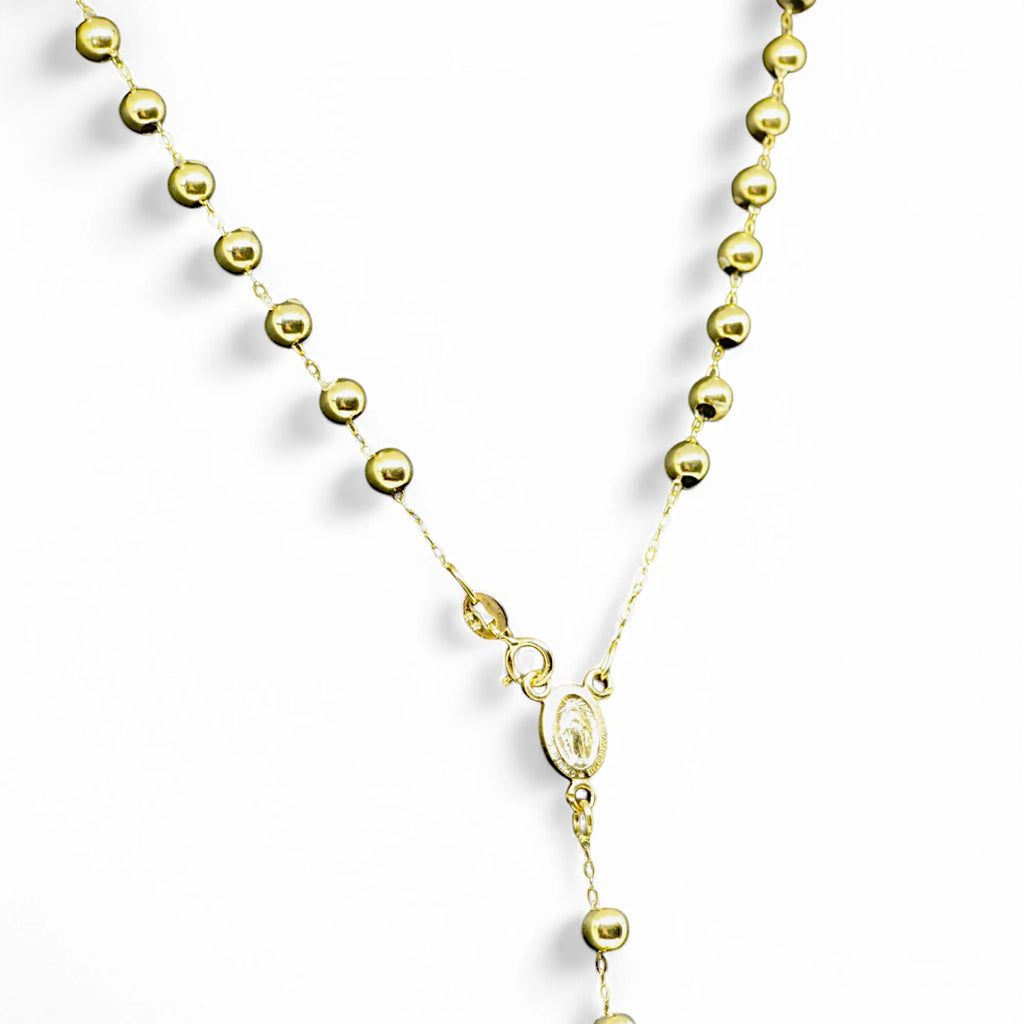 Rosario girocollo in oro giallo 18Kt misura 45 cm