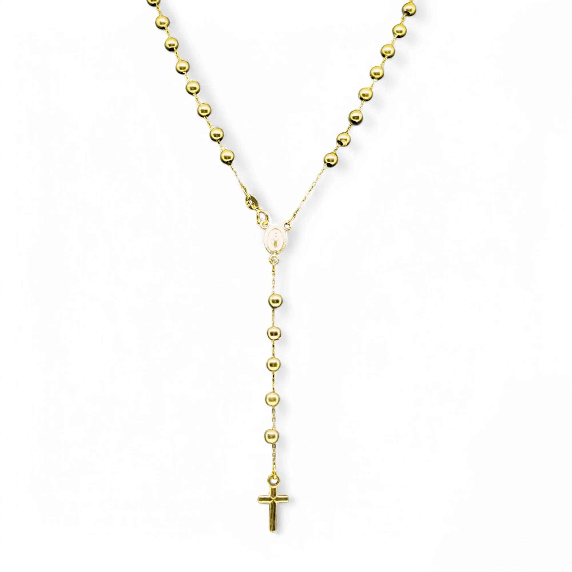 Halskette Rosenkranz aus 18 Karat Gelbgold, Länge 45 cm