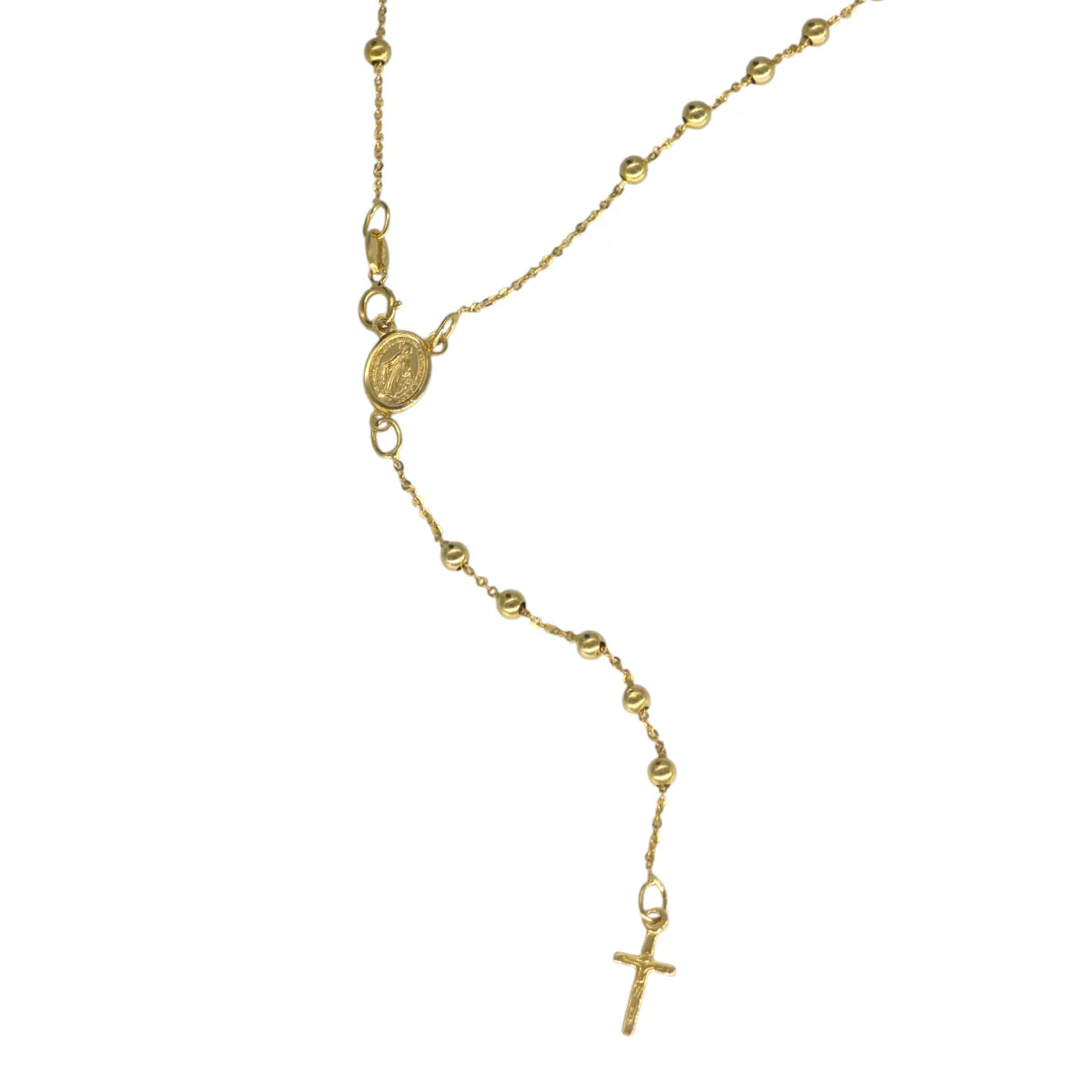 18 Karat Gelbgold Rosenkranzkette, 60 cm lang