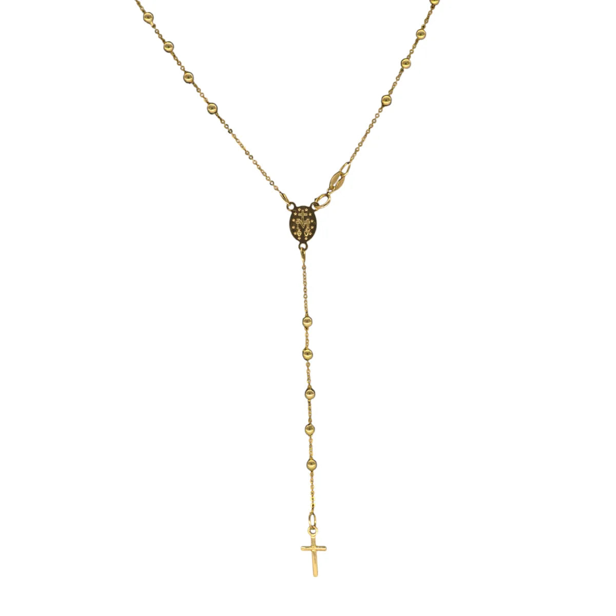 18 Karat Gelbgold Rosenkranzkette, 60 cm lang