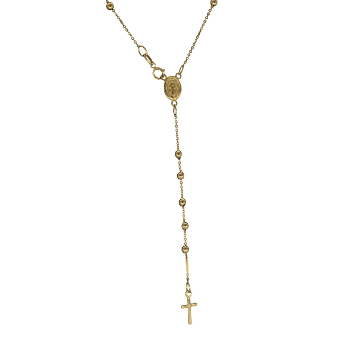 18 Karat Gelbgold Rosenkranzkette, 60 cm lang