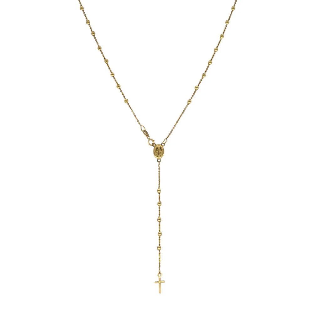 Rosario girocollo in oro giallo 18Kt misura 60 cm