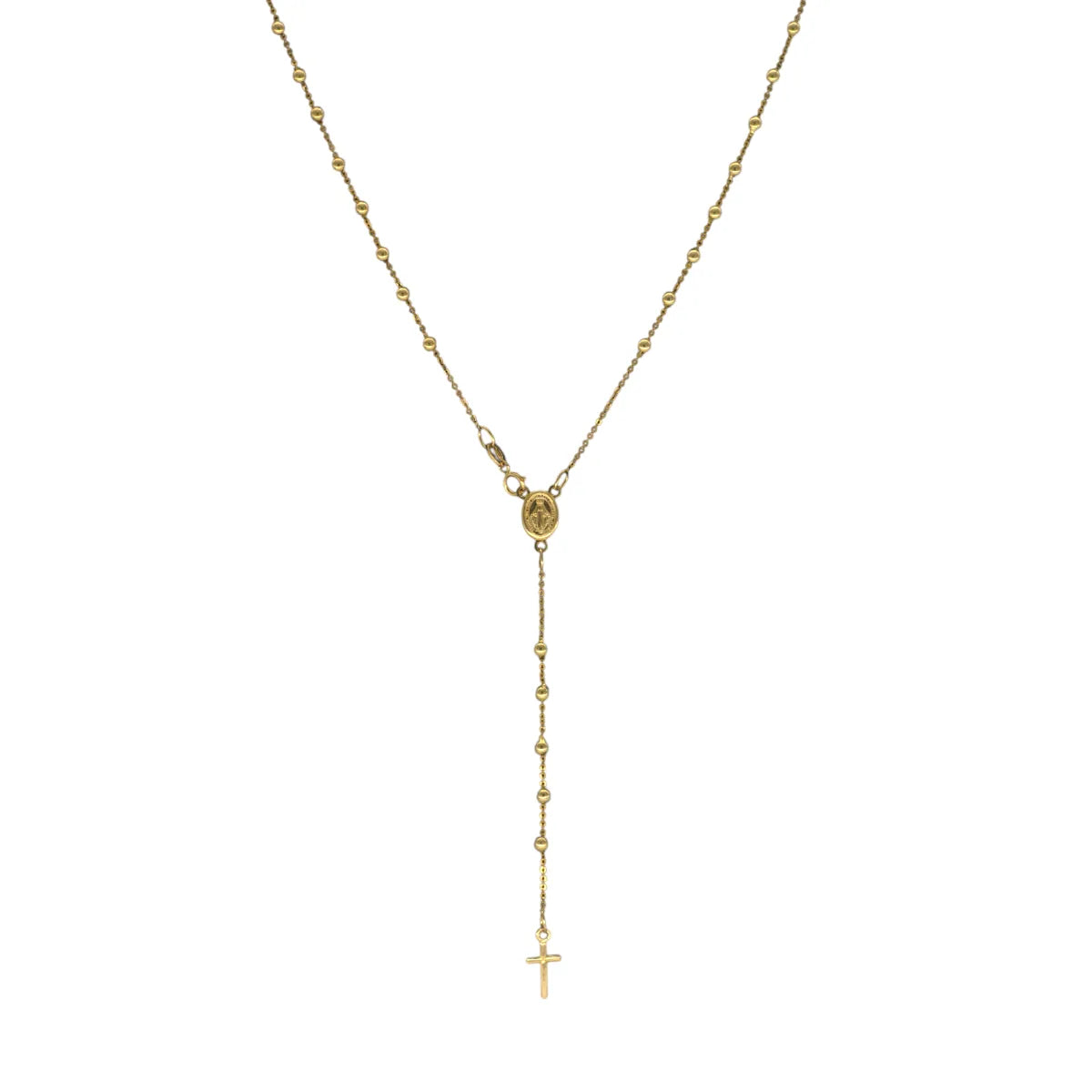 18 Karat Gelbgold Rosenkranzkette, 60 cm lang