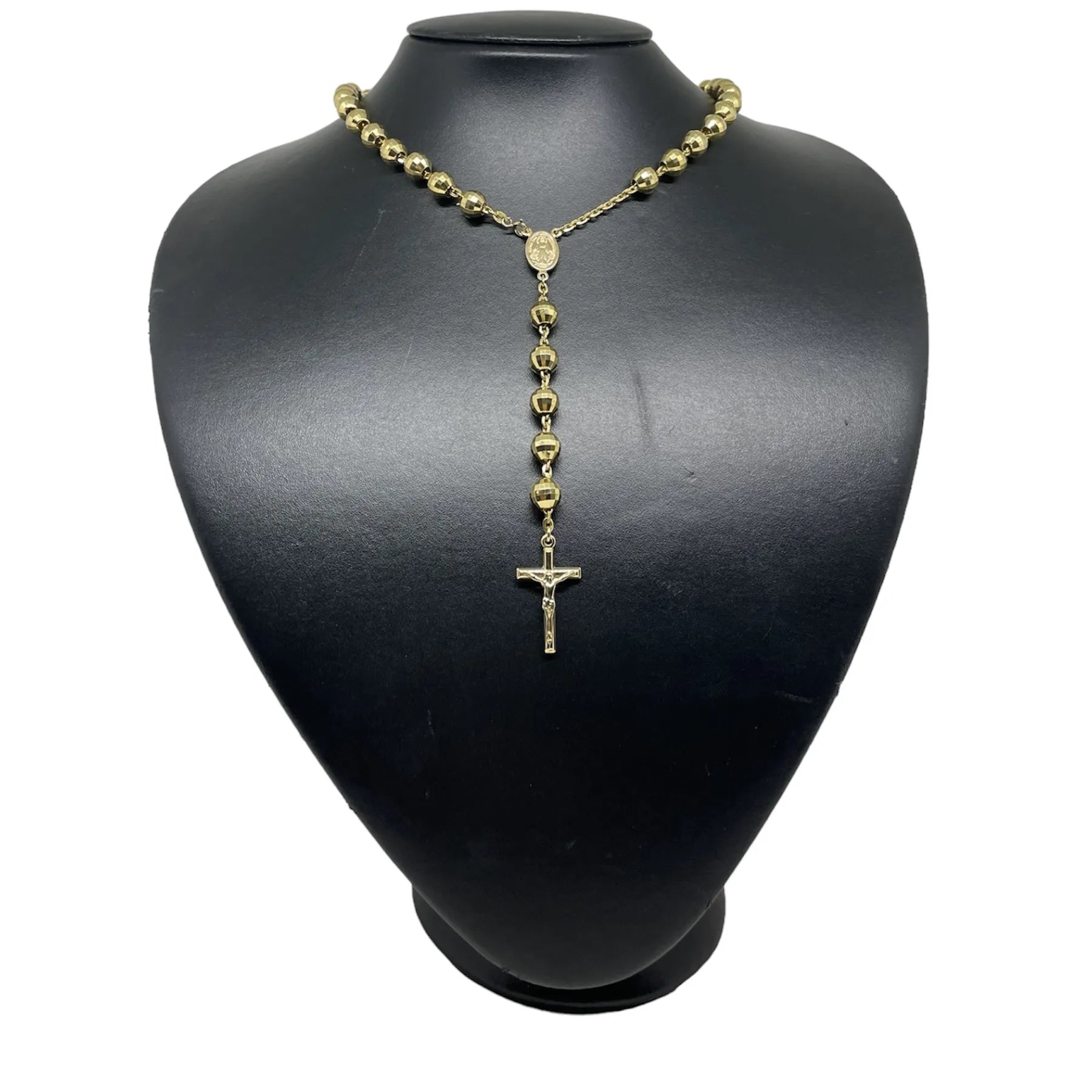 Halskette Rosenkranz aus 18 Karat Gelbgold, 72 cm lang