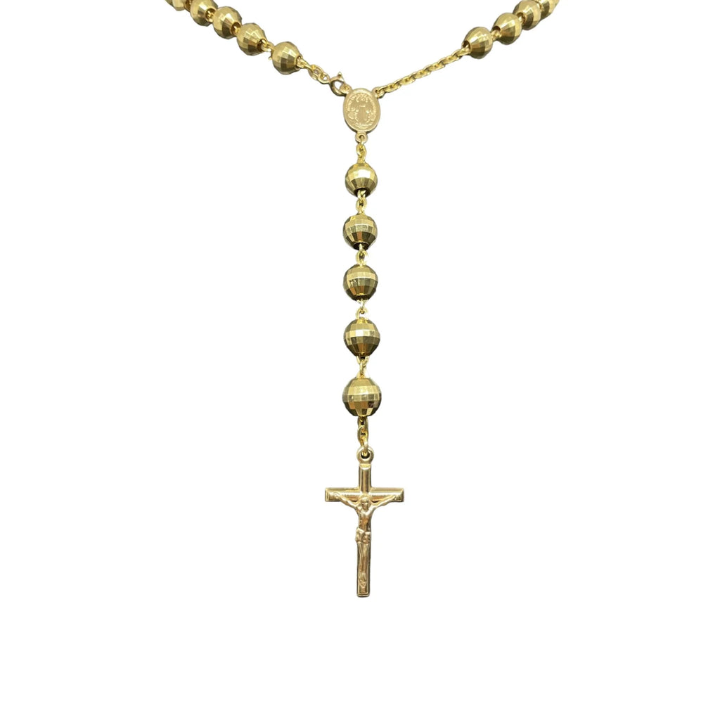 Rosario girocollo in oro giallo 18Kt misura 72 cm
