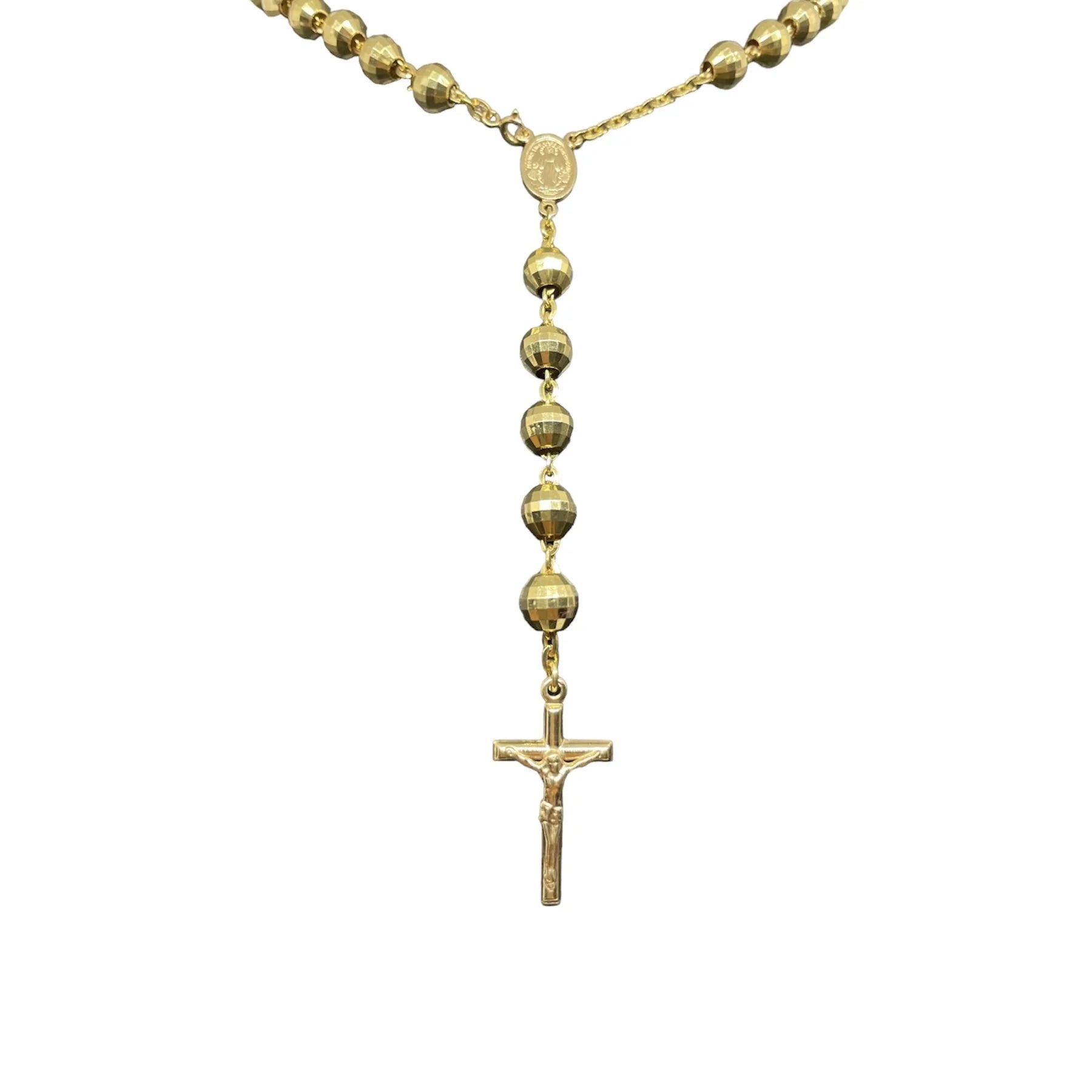 Halskette Rosenkranz aus 18 Karat Gelbgold, 72 cm lang