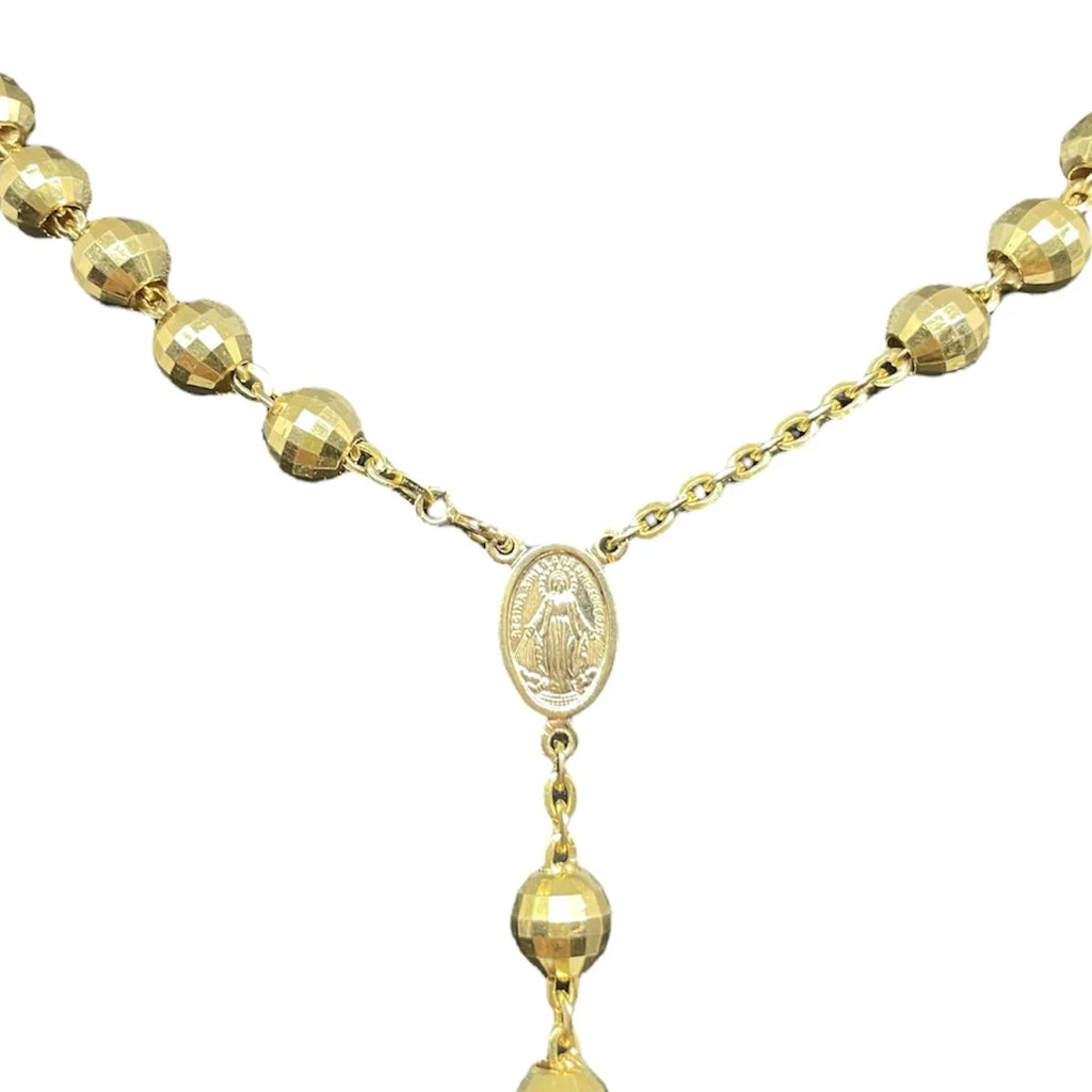 Rosario girocollo in oro giallo 18Kt misura 72 cm