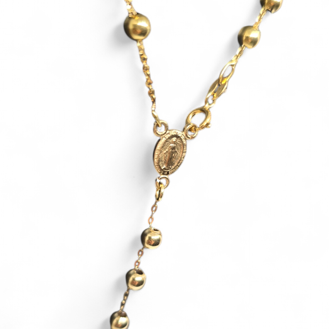 Collana Rosario in Oro Giallo 18kt - Oro 750 Certificato (50 cm)
