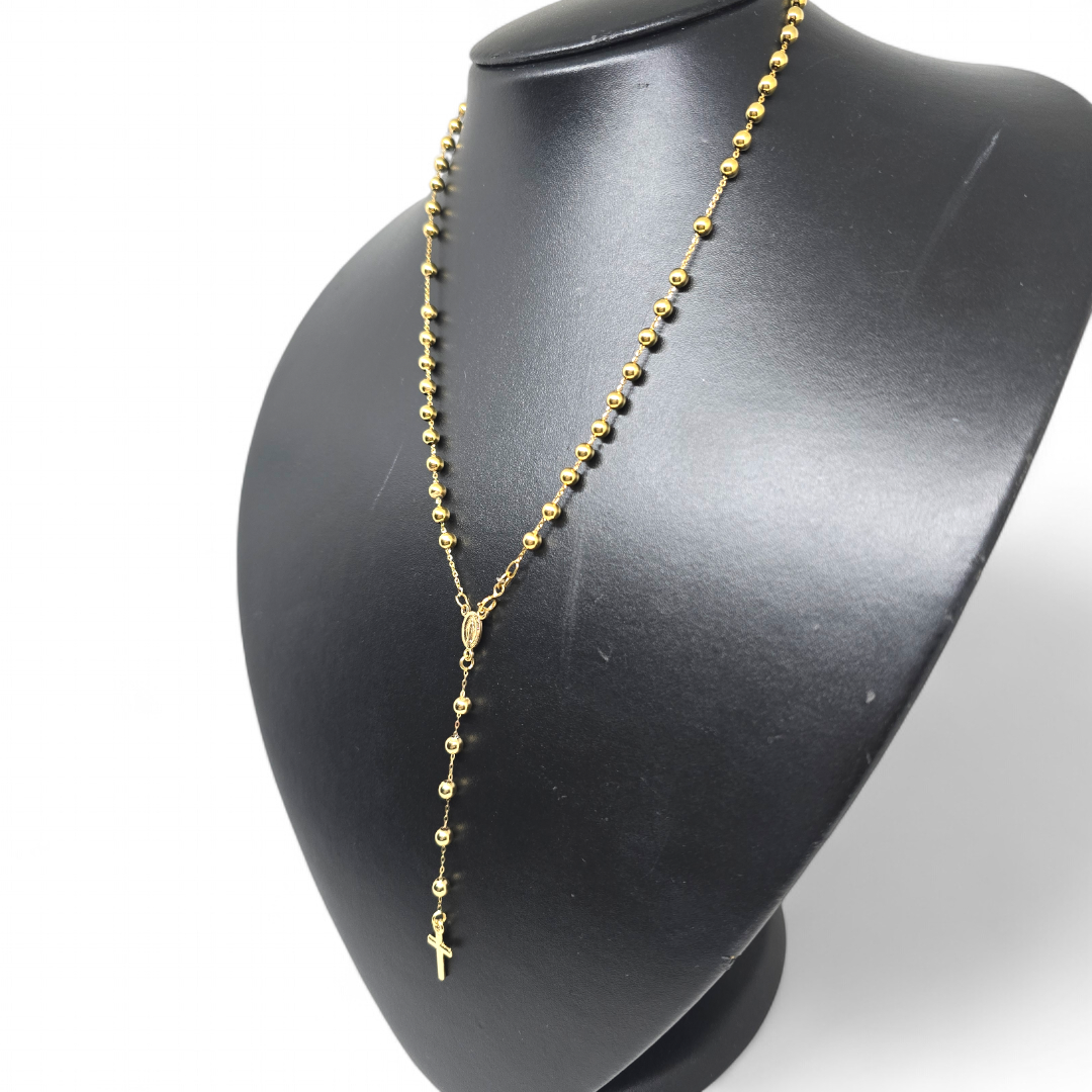 Collana Rosario in Oro Giallo 18kt - Oro 750 Certificato (50 cm)