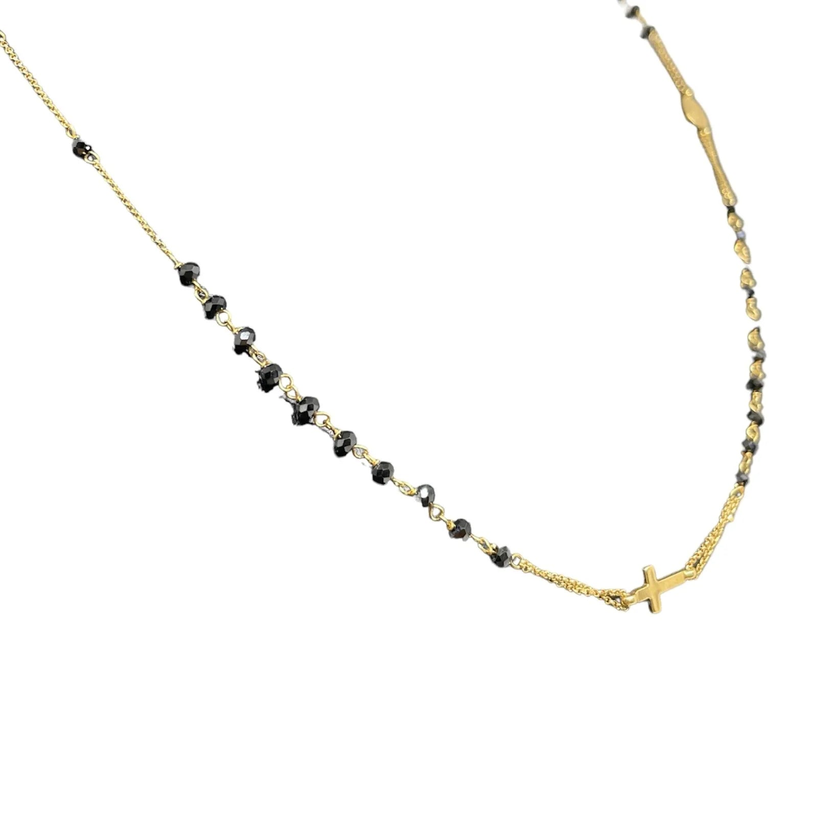 Rosario in oro giallo 18 Kt misura 50cm