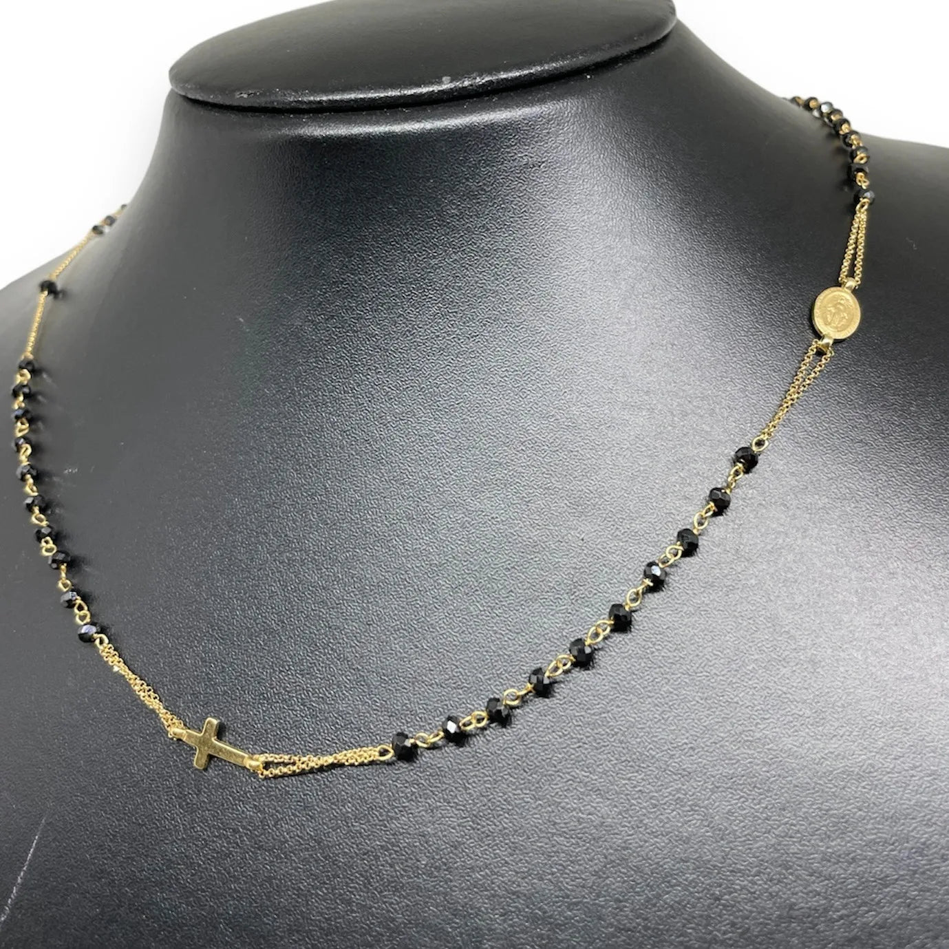 Rosario in oro giallo 18 Kt misura 50cm