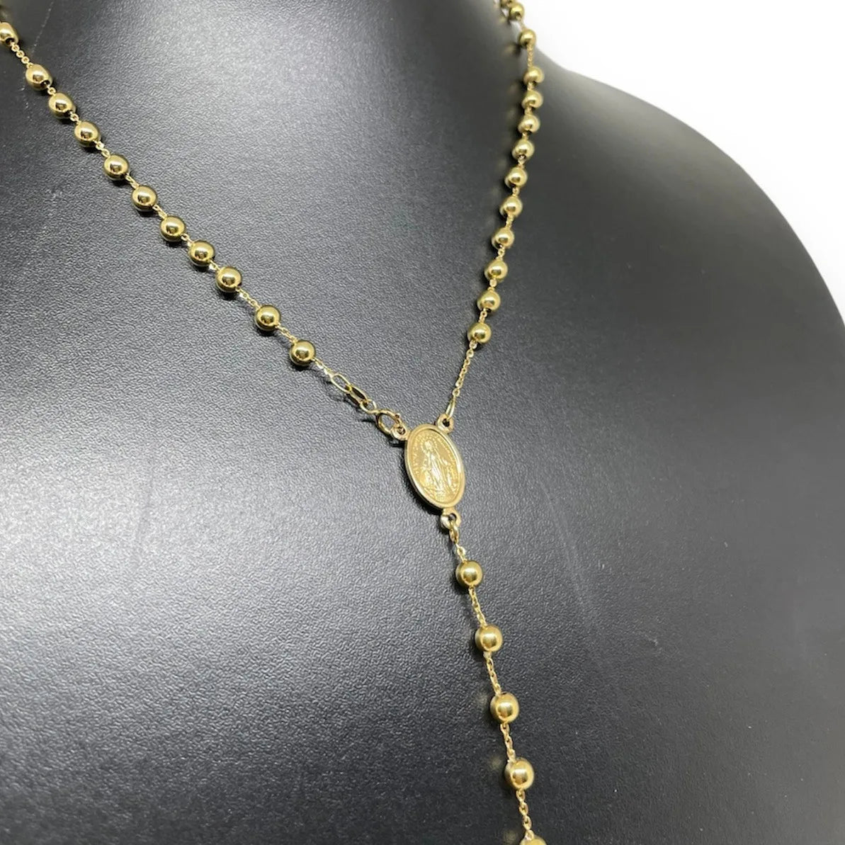 Rosario oro giallo 18 carati misura 50 cm