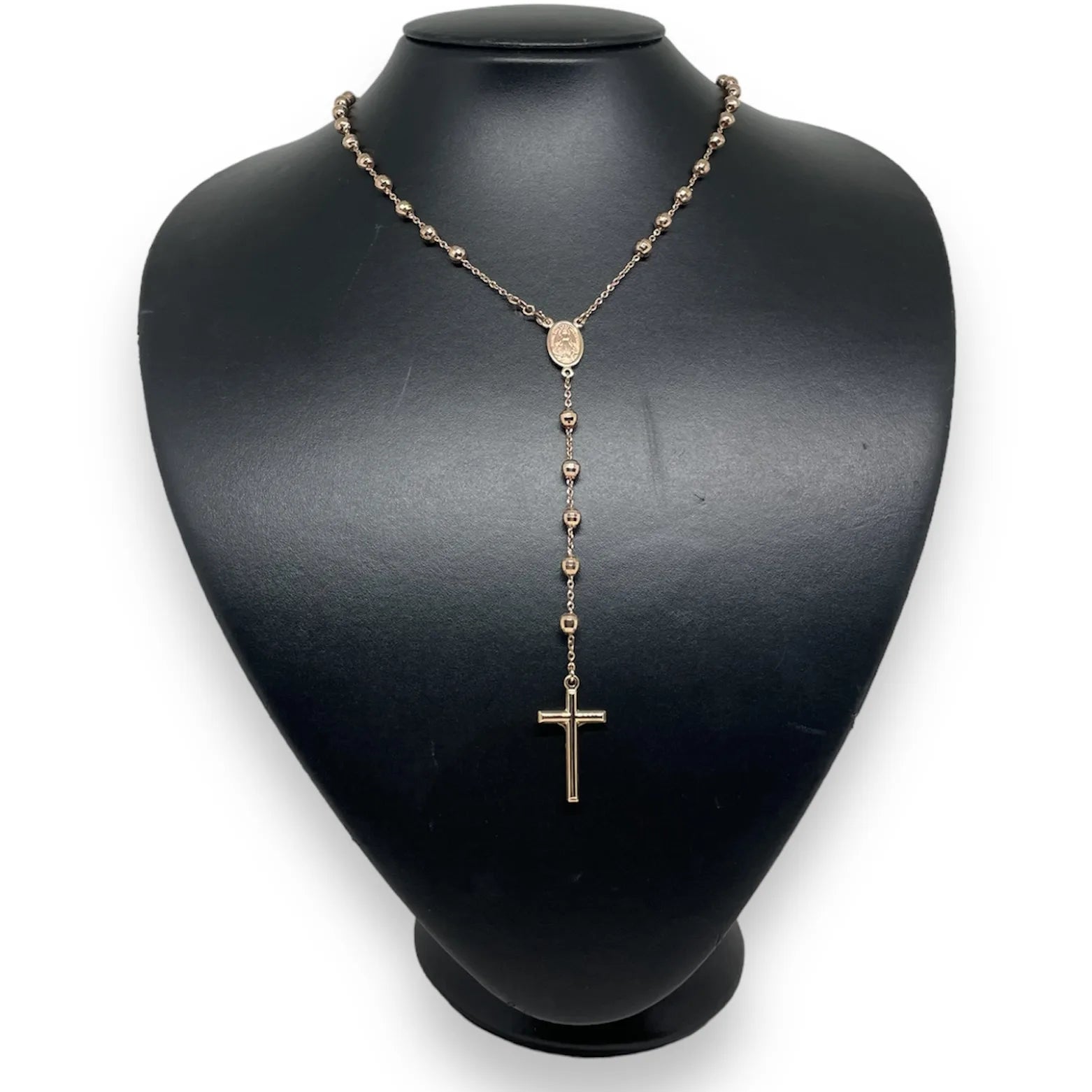 Rosario oro rosè 18 Kt misura 50 cm