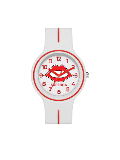 Orologio bimba SUPERGA in gomma Bianco e rosso STC135