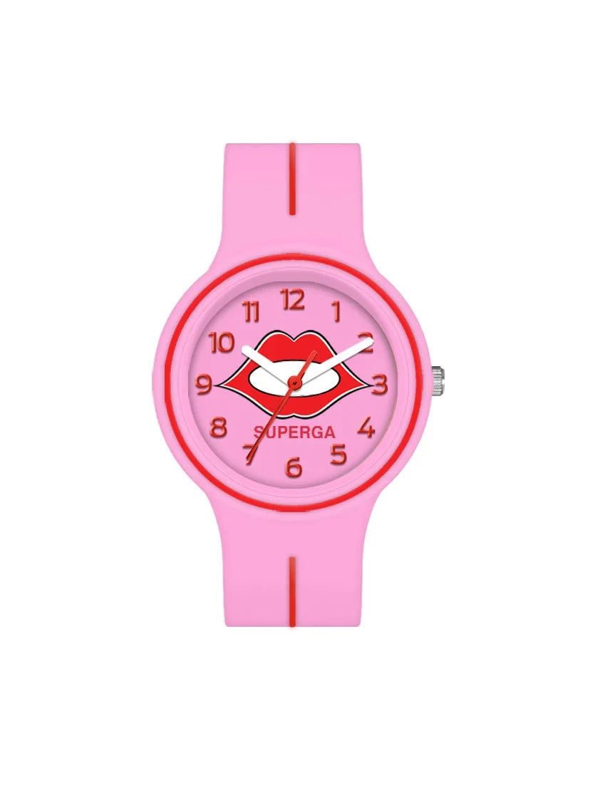Orologio bimba SUPERGA in gomma Rosa e rosso STC136