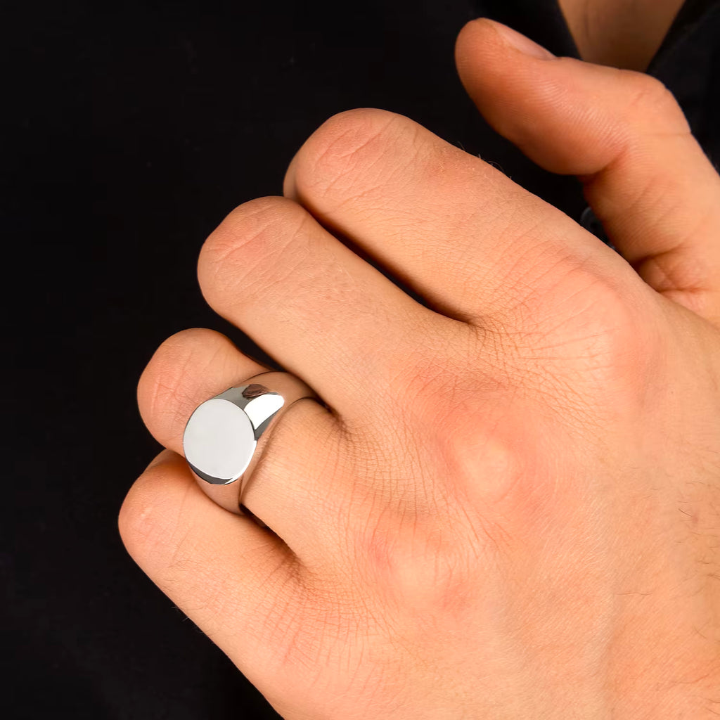 Herrenring Sector aus Stahl Chevalier Silver