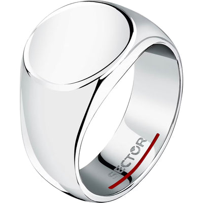 Herrenring Sector aus Stahl Chevalier Silver