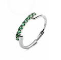 Damenring aus Silber mit grünen Steinen Schmuck 4US Cesare Paciotti 4uan5807w