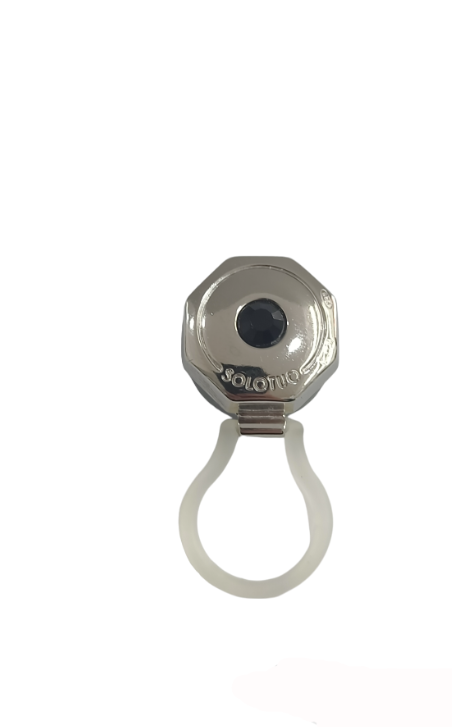 Portaocchiali in argento Solotuo Filigrana silver con pietra nera