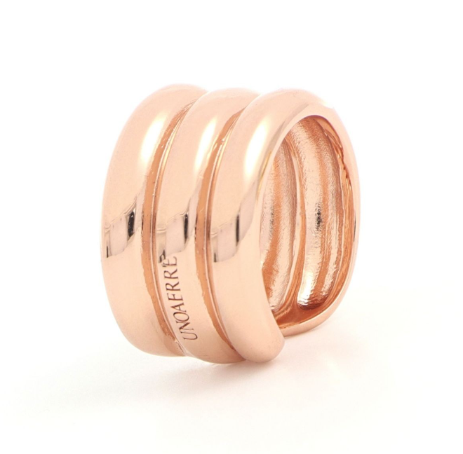Unoaerre Fashion Jewellery Bronzefarbener Roségoldener Dreifacher Ring UA/000380