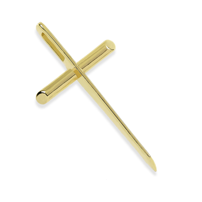 Croce pendente in bronzo dorato 2534