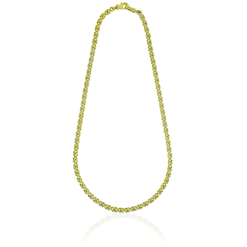 UNOAERRE 2510 Goldfarbene Erbsketten-Halskette