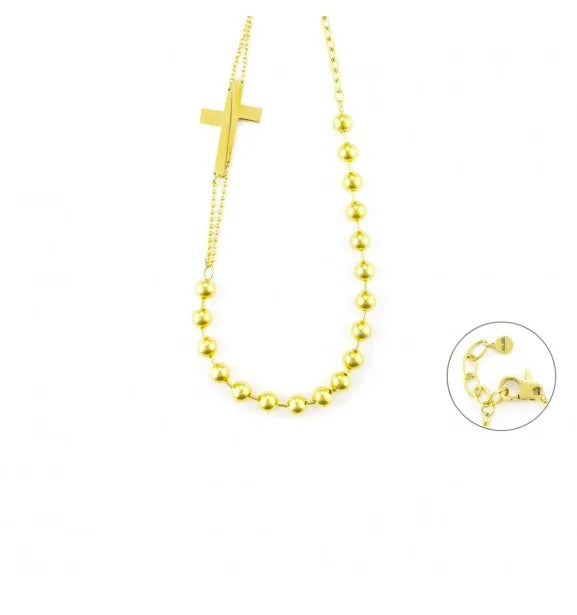 Collana 4US Cesare Paciotti 4UCL6846 con Perle e Croce 4UCL6846