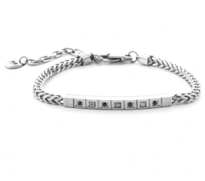 Armband 4US Cesare Paciotti Herren 4UBR6989 – Eleganz in Edelstahl mit Zirkonia