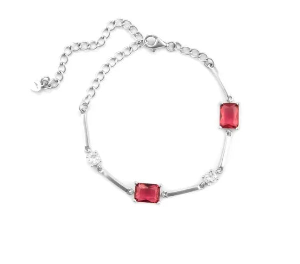 Bracciale in Argento 925 con Zirconi Rossi e Bianchi - 4US Cesare Paciotti 4UBR7175W