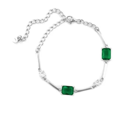Bracciale in Argento 925 con Zirconi Verdi e Bianchi - 4US Cesare Paciotti 4UBR7178W