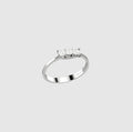 Anello Trilogy in Oro Bianco 18Kt con Diamanti da 0,18 ct