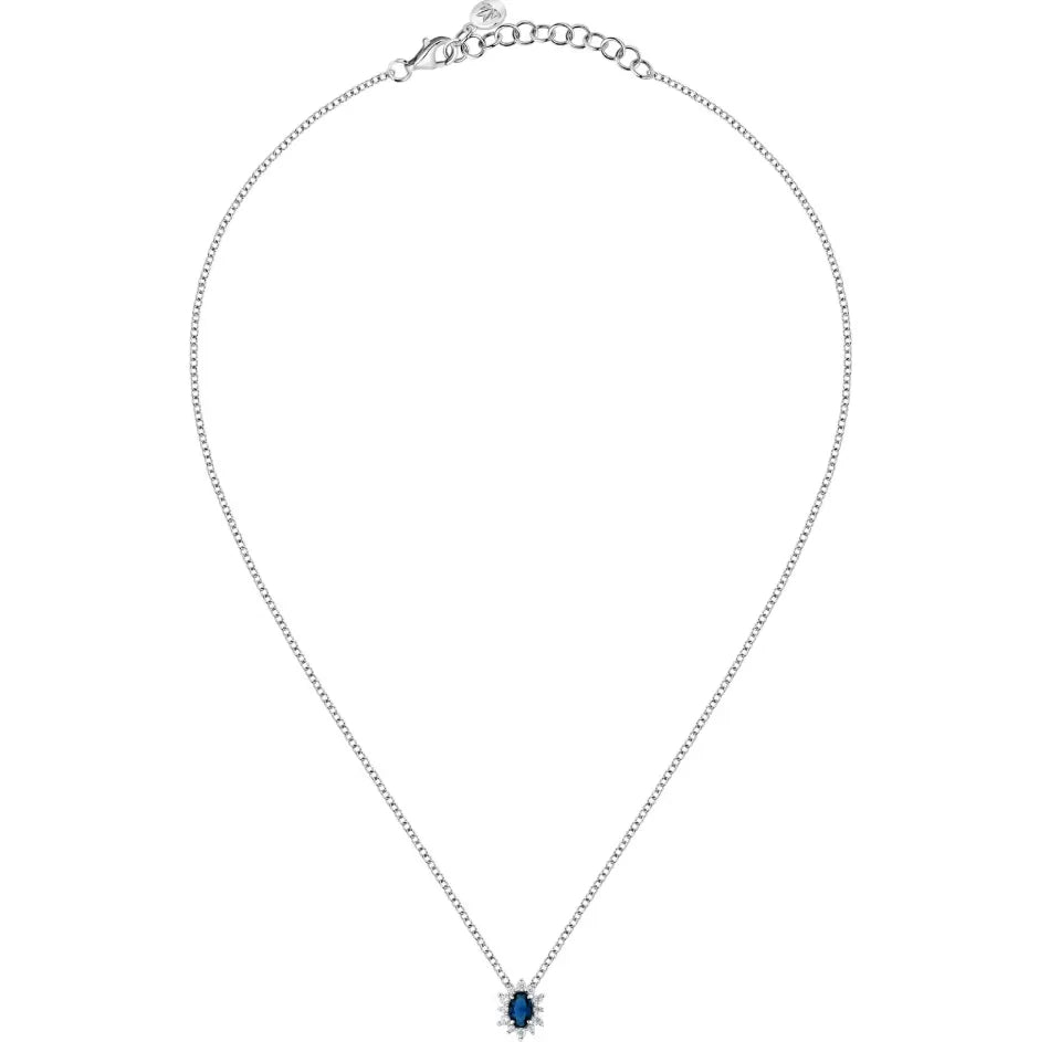 Collana Morellato Tesori in argento 925‰ con zirconi bianchi e blu - SAIW150