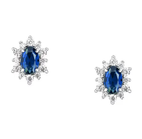 Orecchini Morellato Tesori in argento 925‰ con zirconi bianchi e blu - SAIW152