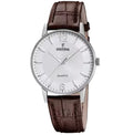Festina Uhr F20690/2 - Dezente Eleganz mit braunem Lederarmband